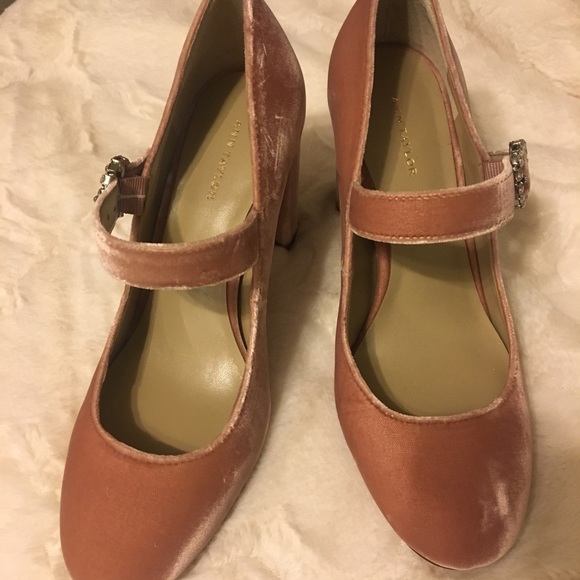 Ann Taylor Shoes - Ann Taylor blush pink velvet pumps